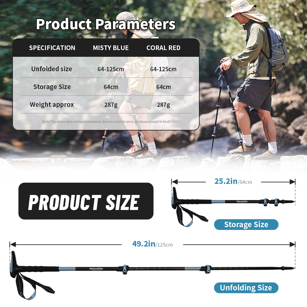 Naturehike Sunny Snow Base Walking Sticks Outdoor