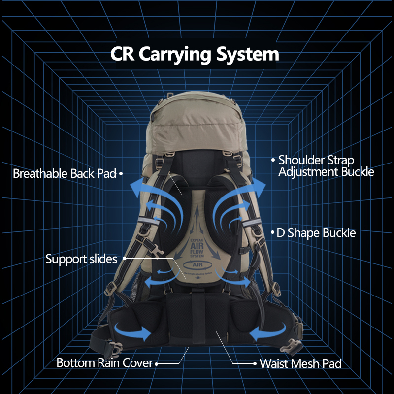 Naturehike 70L+5L Backpack Professional Outdoor