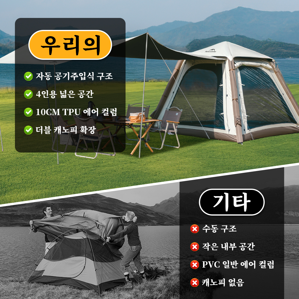 Naturehike Ango Air Pro Tent Automatic Inflatable Tent