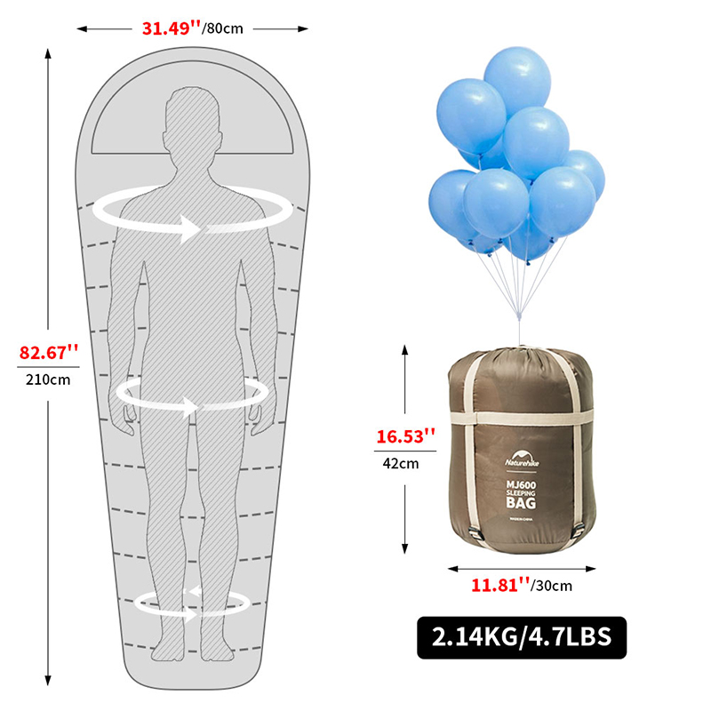 Naturehike Sleeping Bag MJ300 -1℃ Lightweight MJ600