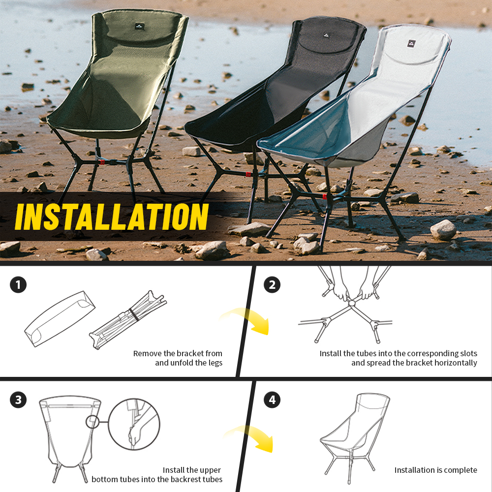 Naturehike YL01 High Back Folding Chair Camping Chair