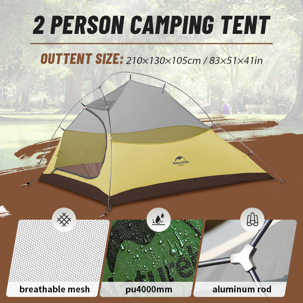 Naturehike Cloud Up 2 People Tent Ultralight 20D