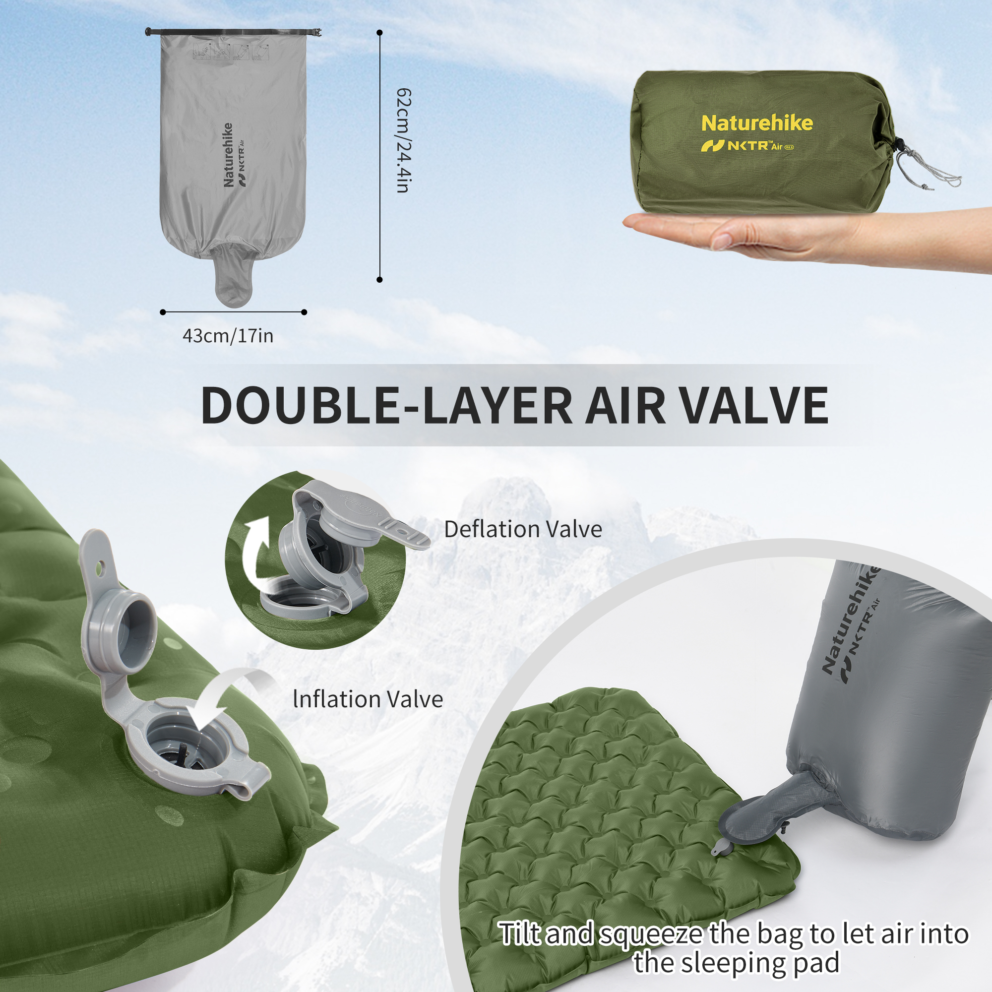 Naturehike 4.6 R Value Ultralight Air Mattress Camping
