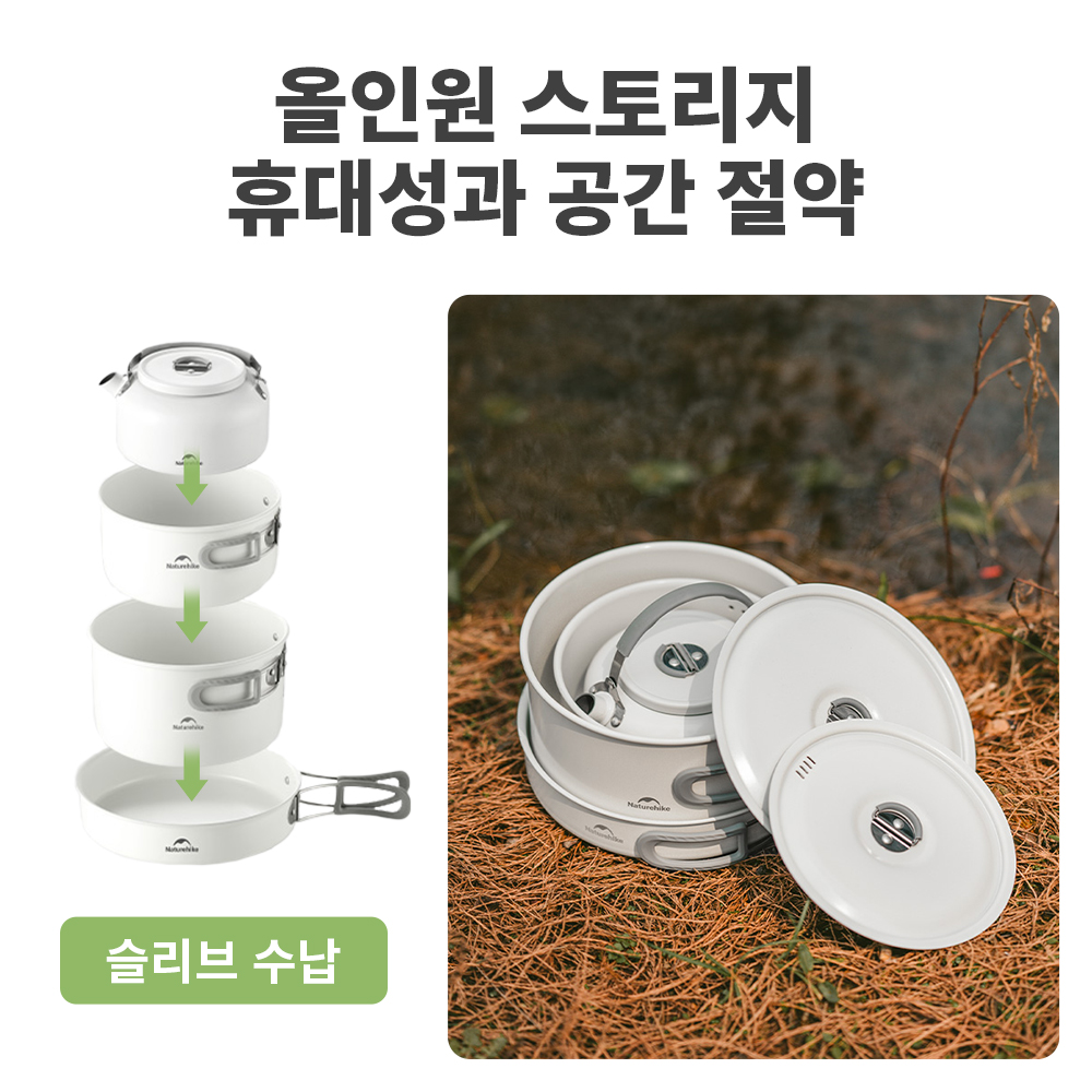 Naturehike Ceramic Non-Stick Set Of Pots Camping