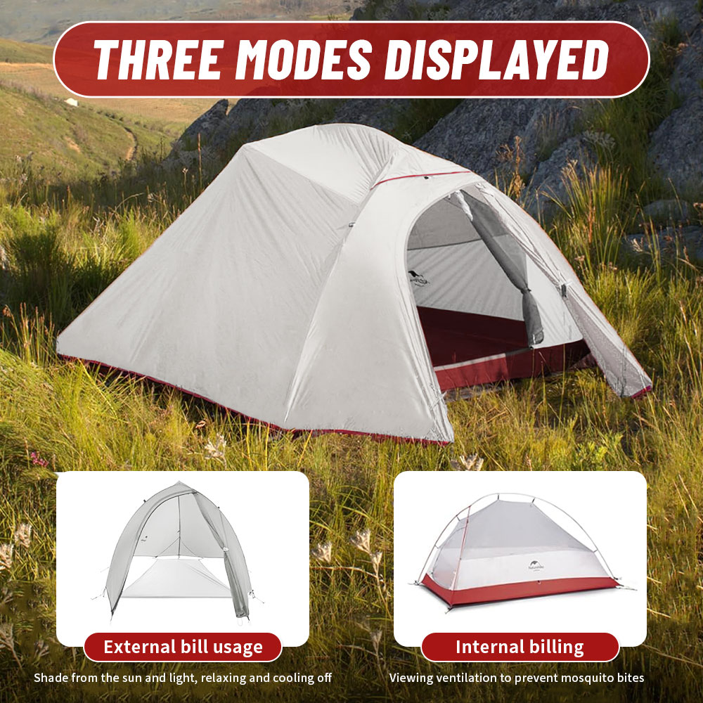 Naturehike Upgraded Cloud Up 3 Person Tent Outdoor