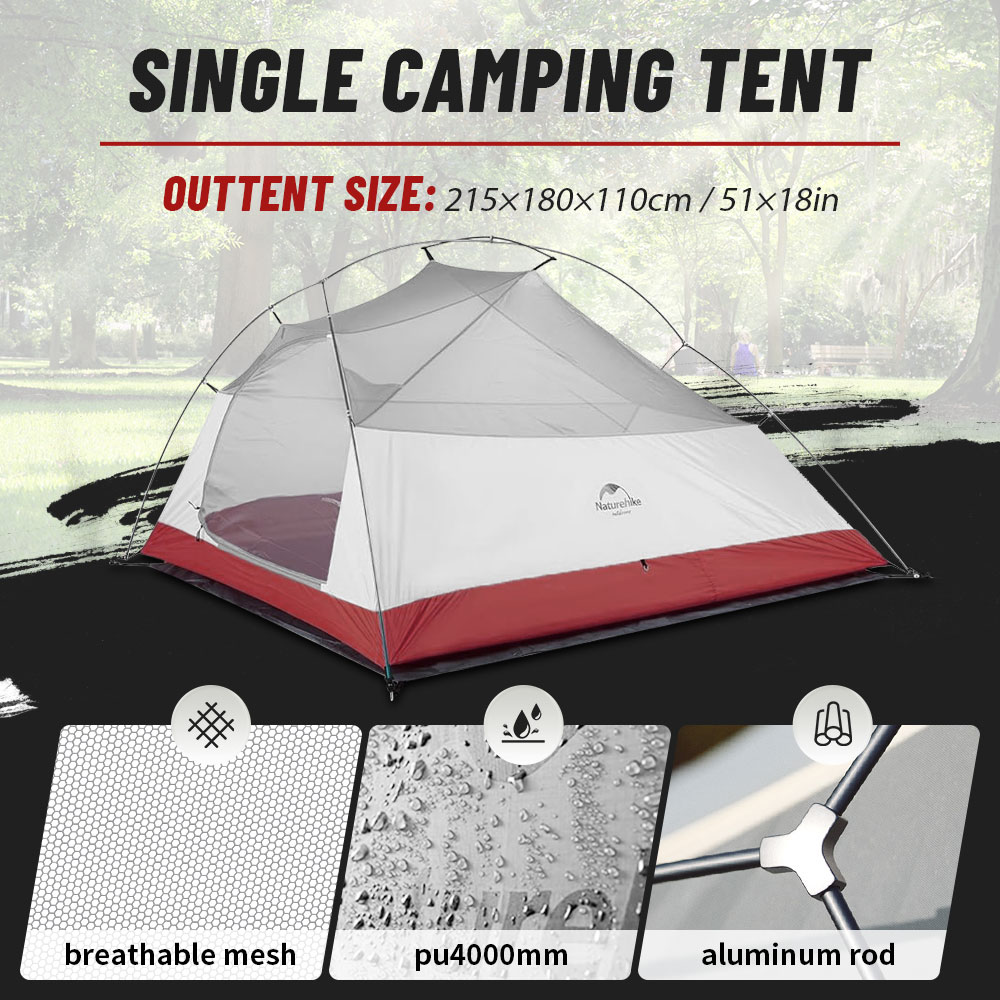 Naturehike Upgraded Cloud Up 3 Person Tent Outdoor