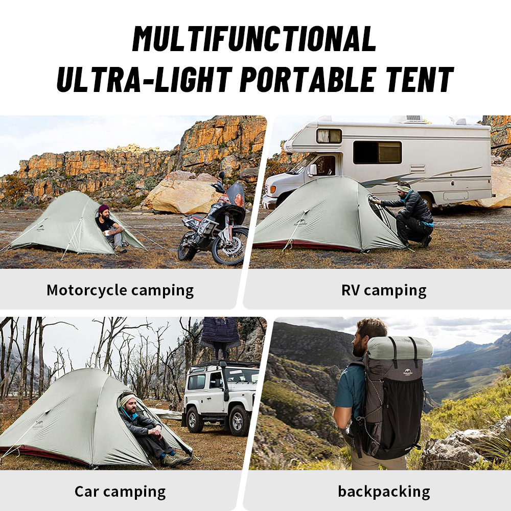 Naturehike Upgraded Cloud Up 3 Person Tent Outdoor