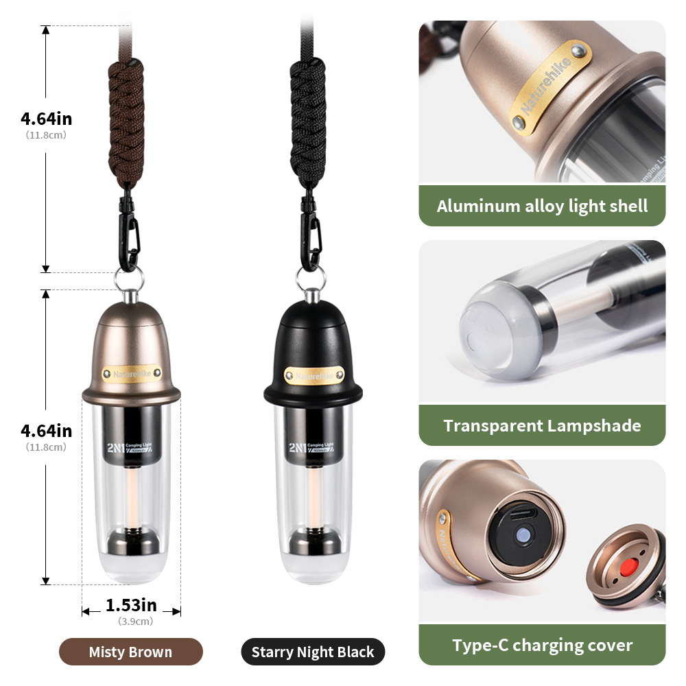 Naturehike Portable Light Camping Torch Waterproof