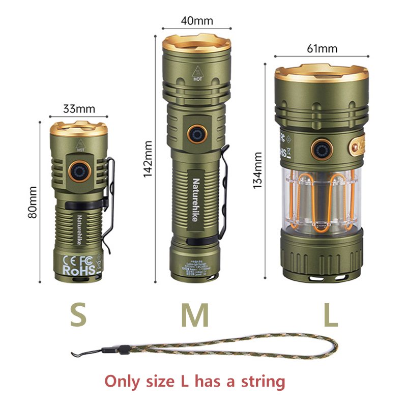 Naturehike Led Zaklamp Camping High Power Type-c