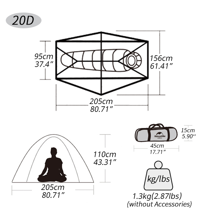 Naturehike Cycling Tent 1 Person Ultralight