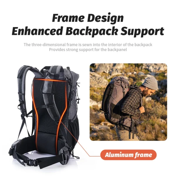 NATUREHIKE 60L Hiking Backpack Climbing Backpack Travel Bag - Image 2