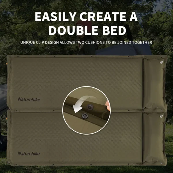 NATUREHIKE  Air Mattress D01 Self-Inflating Camping Pad for Hiking & Travel (1-2 People) - Image 2