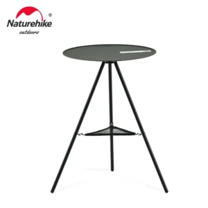 NATUREHIKE Aluminum Folding Camping Table, Black