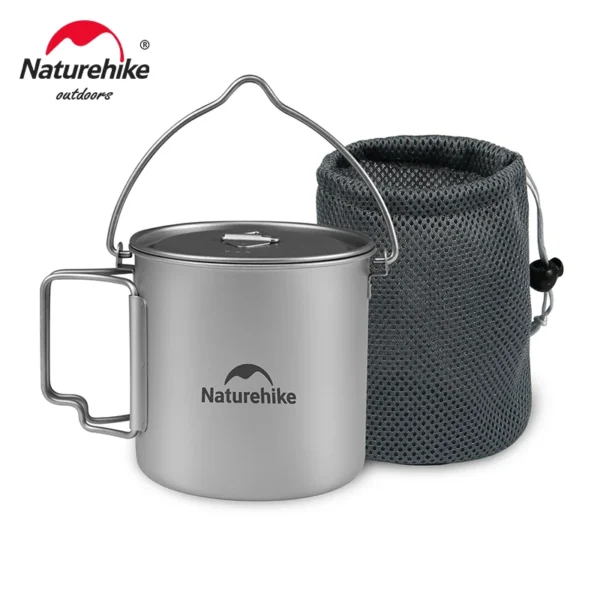 Naczynia kuchenne NATUREHIKE Titanium | Ultralekki zestaw turystyczny