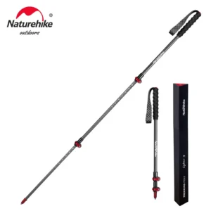 NATUREHIKE Carbon Fiber Trekking Poles, ultralight, RED-120CM
