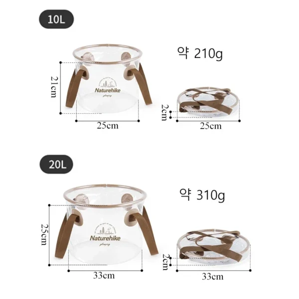 NATUREHIKE Waterproof Foldable Washbasin camping - Image 5