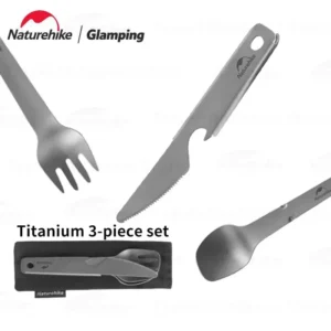 NATUREHIKE  Titanium Camping Utensils | Lightweight Cutlery