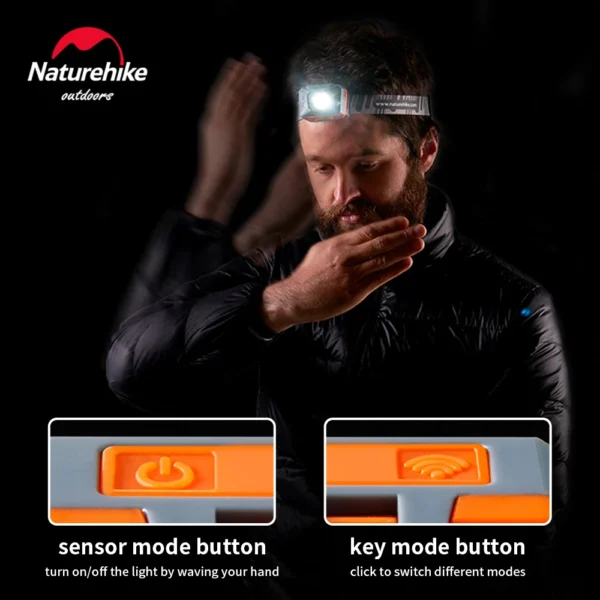 Čelovka NATUREHIKE Super Bright USB dobíjecí, žlutá - Image 6