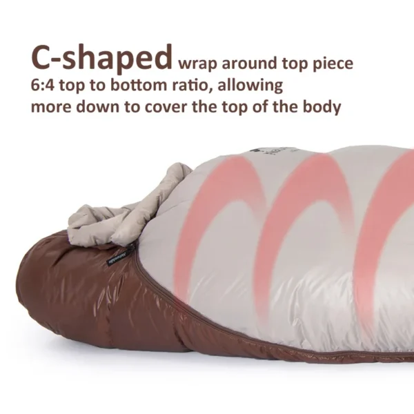  NATUREHIKE Snowbird 7  Ultralight Mummy Down Sleeping Bag - Image 3