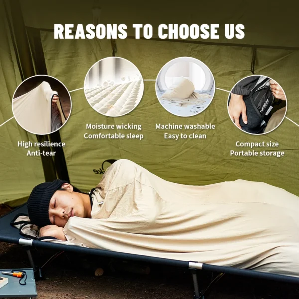 NATUREHIKE 0 Degree Down Sleeping Bag, Ultra-Light & Cozy - Image 6