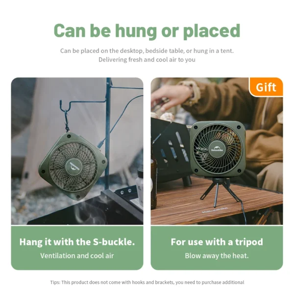 Вентилятор для намету NATUREHIKE Star Wind, портативний стельовий вентилятор для кемпінгу та походів на вулиці - Зображення 2