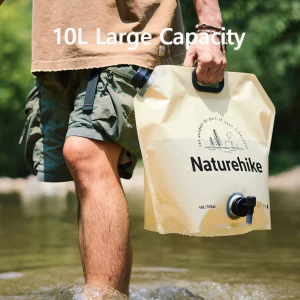 NATUREHIKE 10L Складана сумка для води, портативний контейнер для води з краном - Зображення 6