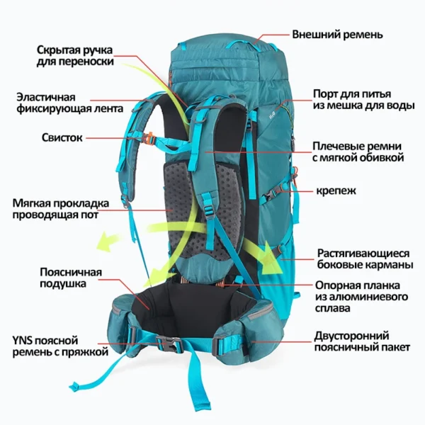 NATUREHIKE Cloud Path Rain Cover 55L Backpack Camping Hiking - Image 3