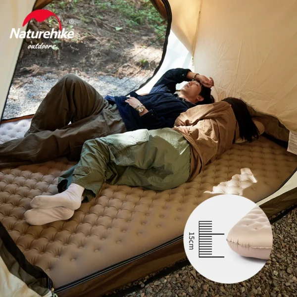  NATUREHIKE Air Mattress, 4.8R Value, 2 Person Camp Bed, Inflatable, For Travel & Home - Image 2