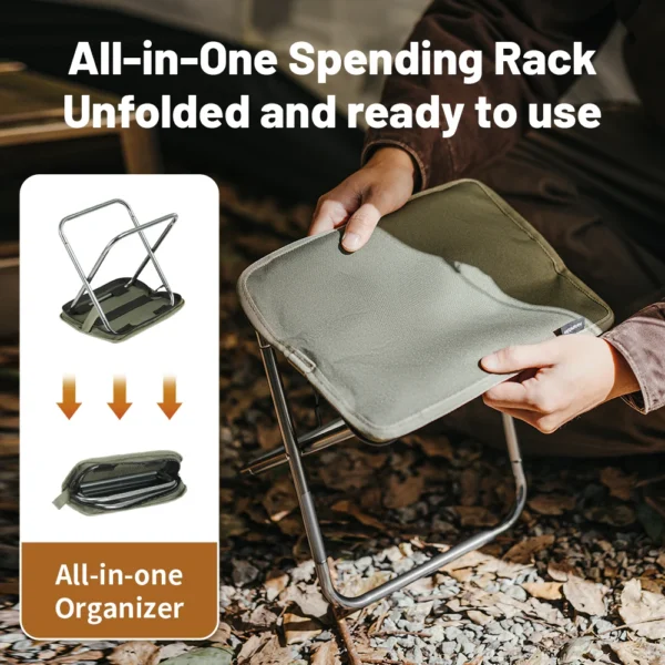 NATUREHIKE Folding Camping Chair, Portable Fishing Stool - Image 3