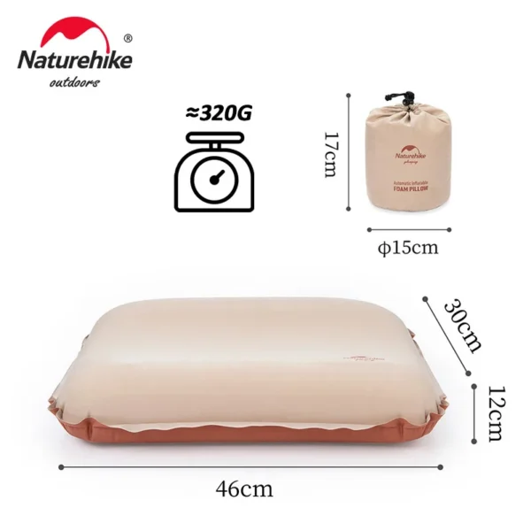  NATUREHIKE Self-Inflating Camping Pillow Ultralight 3D - Image 5