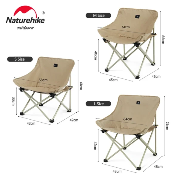 NATUREHIKE Star T01 Moon Chair Black Portable Camping Chair - Image 5