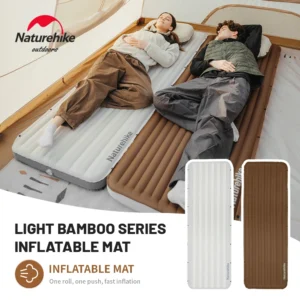 NATUREHIKE Libamboo Inflatable Camping Mattress Cushion -  Backpacking Pad