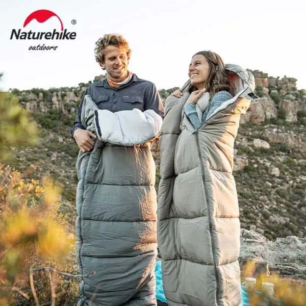  Легкий спальний мішок NATUREHIKE M180, подвійний M300, зимовий M400 - Зображення 6