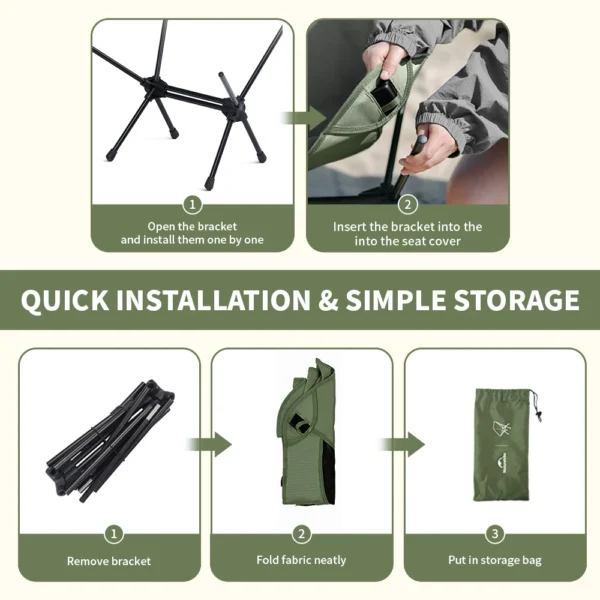 NATUREHIKE YL08 Moon Chair, Folding Camp & Hiking Chair | Breathable | Durable - Image 4