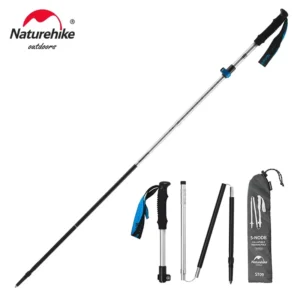 NATUREHIKE ST09 Collapsible Trekking Poles Hiking Sticks  Silver