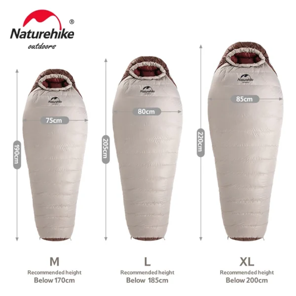  NATUREHIKE Snowbird 7  Ultralight Mummy Down Sleeping Bag - Image 5