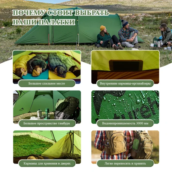 NATUREHIKE Opalus 2/3/4 Person 4 Season Tent - Image 5