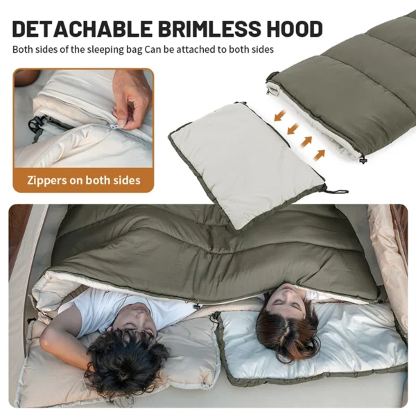  NATUREHIKE LD Sleeping Bag, Ultralight & Splicable, 2-in-1  Cotton for All Seasons - Image 2