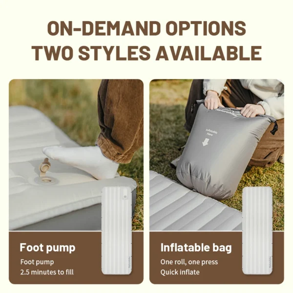 NATUREHIKE Libamboo Inflatable Camping Mattress Cushion -  Backpacking Pad - Image 3
