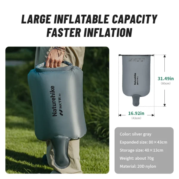  NATUREHIKE  Inflatable Camping Mat Air Mattress w/Pump  Multifunctional  Moistureproof - Image 6