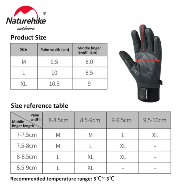NATUREHIKE  Winter Gloves | Touchscreen | Warm | Hiking - Image 5