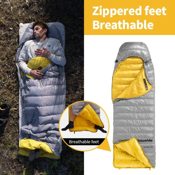  NATUREHIKE CW400 Sleeping Bag, Winter Duck Down, Ultralight - Image 5