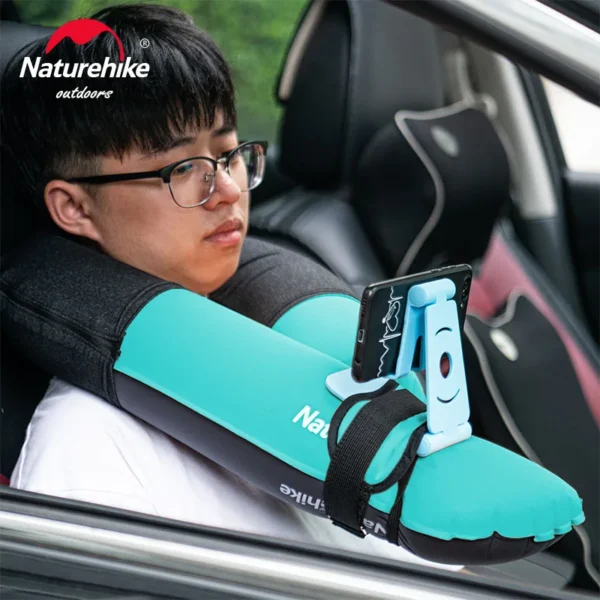  NATUREHIKE Inflatable Travel Pillow, U-Shaped Neck Support for Car & Airplane - Image 6