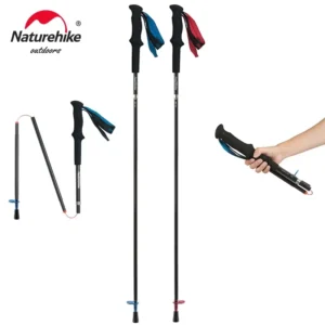NATUREHIKE ST08 Ультралегкі карбонові трекінгові палиці, фіолетові, 130 см