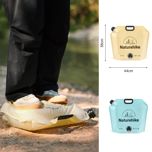 NATUREHIKE 10L Складана сумка для води, портативний контейнер для води з краном - Зображення 5