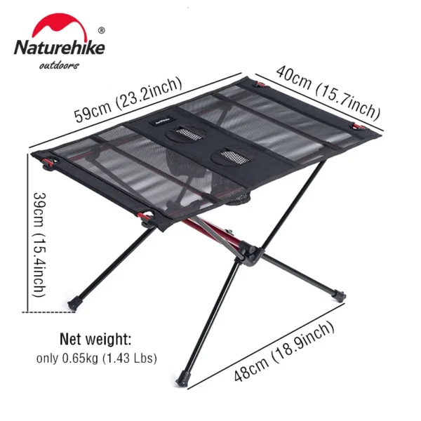 NATUREHIKE Portable Folding Picnic Table for Camping & Fishing - Image 2
