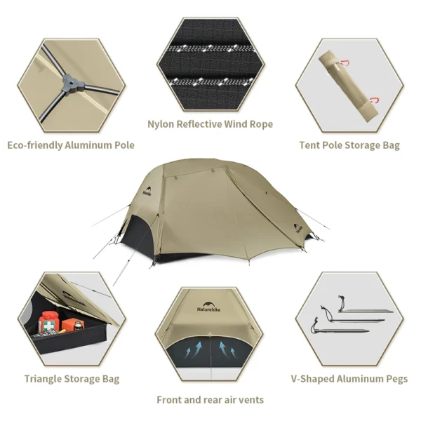  NATUREHIKE Star River UL Tent 2P Lightweight Backpacking - Image 5