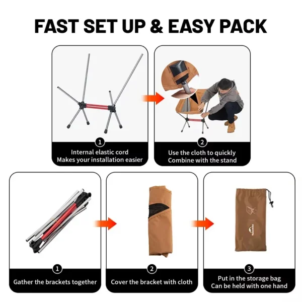 NATUREHIKE Moon Chair L01 L02 Ultralight, Folding Camp Chair - Image 4