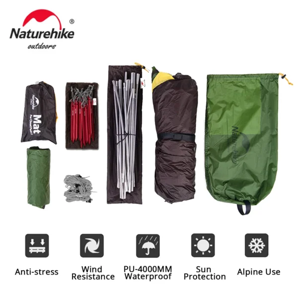  NATUREHIKE Cloud Peak 2 Person Ultralight Camping Tent - Image 4