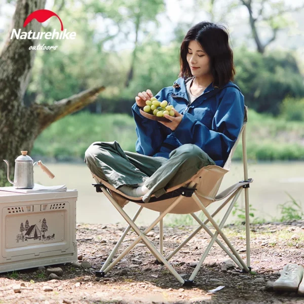 NATUREHIKE Star T01 Moon Chair Black Portable Camping Chair - Image 2